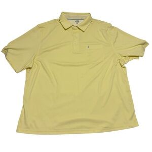 IZOD Saltwater Polo Shirt Yellow Short Sleeve Pocket 2XLT Men’s Classic Fit